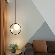 Подвесной светильник Imperiumloft INGRUN ingrun01 цвет плафона/подвески Белый, цвет арматуры Черный-2