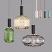 Подвесной светильник Imperiumloft Ferm Living Chinese Lantern A Brass / Green IRIS01 цвет плафона/подвески Зеленый, цвет арматуры Латунь-1