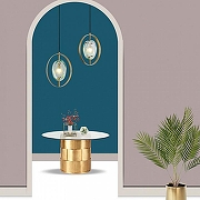 Подвесной светильник Imperiumloft Isendo One ISENDO-ONE01 цвет плафона/подвески Голубой, цвет арматуры Золото-5