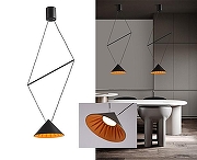 Подвесной светильник Italline IT03-1429 IT03-1430 black/orange цвет плафона/подвески Оранжевый, Черный, цвет арматуры Черный-1