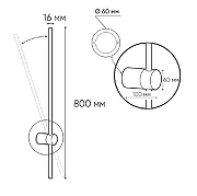 Бра Italline IT08-80 IT08-8019 black цвет плафона/подвески Черный, цвет арматуры Черный-7