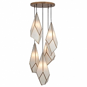 Подвесной светильник Covali JPL-23217 цвет плафона/подвески Белый, Латунь, цвет арматуры Латунь