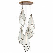 Подвесной светильник Covali JPL-23217 цвет плафона/подвески Белый, Латунь, цвет арматуры Латунь-1