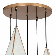 Подвесной светильник Covali JPL-23217 цвет плафона/подвески Белый, Латунь, цвет арматуры Латунь-2