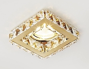 Встраиваемый светильник Ambrella Light Crystal K110 K110 CL/G цвет плафона/подвески Прозрачный, цвет арматуры Золото-1