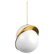 Подвесной светильник L'Arte Luce L24762 цвет плафона/подвески Белый, цвет арматуры Латунь-1