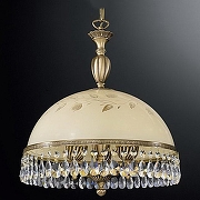 Подвесной светильник Reccagni Angelo 6206 L 6206/38 цвет плафона/подвески Бежевый, Прозрачный, цвет арматуры Бронза