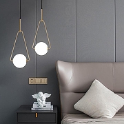 Подвесной светильник Imperiumloft LAVALIERE LAVALIERE01 цвет плафона/подвески Белый, цвет арматуры Золото-4