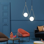 Подвесной светильник Imperiumloft LAVALIERE LAVALIERE01 цвет плафона/подвески Белый, цвет арматуры Золото-14