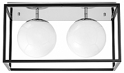Накладной светильник LUMINA DECO LDC 8060-2 CHR+BK цвет плафона/подвески Белый, цвет арматуры Хром, Черный-1