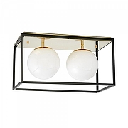 Накладной светильник LUMINA DECO LDC 8060-2 F.GD+BK цвет плафона/подвески Белый, цвет арматуры Золото, Черный-1