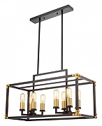 Подвесной светильник LUMINA DECO Waldorf LDP 1140-8 BK+MD цвет Черный-4