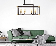 Подвесной светильник LUMINA DECO Waldorf LDP 1140-8 BK+MD цвет Черный-8