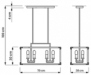 Подвесной светильник LUMINA DECO Waldorf LDP 1140-8 BK+MD цвет Черный-9