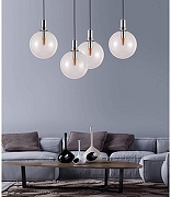 Подвесной светильник LUMINA DECO Dorito LDP 1212-250 GY+CHR цвет плафона/подвески Прозрачный, цвет арматуры Хром-3