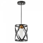 Подвесной светильник LUMINA DECO ASTILA LDP 1242-1 BK+MD цвет плафона/подвески Белый, цвет арматуры Черный-1
