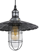 Подвесной светильник LUMINA DECO Lataro LDP 6015 O.SL цвет плафона/подвески Прозрачный, Черный, цвет арматуры Серый-3