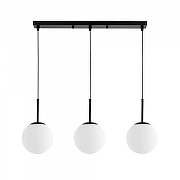 Подвесной светильник LUMINA DECO FREDICA LDP 6030-3-PR BK цвет плафона/подвески Белый, цвет арматуры Черный-3