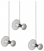 Подвесной светильник LUMINA DECO Warni LDP 6819-3 GY цвет плафона/подвески Светло-серый, цвет арматуры Хром-1