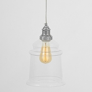 Подвесной светильник LUMINA DECO Moletti LDP 6844-1 CHR+PR цвет плафона/подвески Прозрачный, цвет арматуры Хром-3