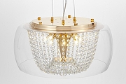 Подвесной светильник LUMINA DECO Disposa LDP 7018-500 PR+F.GD цвет плафона/подвески Прозрачный, цвет арматуры Золото-3