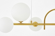 Светильник на штанге LUMINA DECO AMADEO LDP 7036-7 MD+WT цвет плафона/подвески Белый, Медь, цвет арматуры Латунь-3