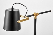 Настольная лампа офисная LUMINA DECO FELA LDT 7733-1 BK+MD цвет плафона/подвески Черный, цвет арматуры Латунь, Черный-3