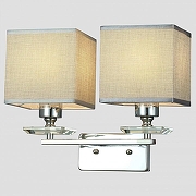 Бра LUMINA DECO Liniano LDW 17100-2 CHR цвет плафона/подвески Серый, цвет арматуры Прозрачный, Хром-1