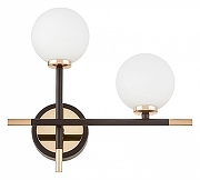 Бра LUMINA DECO Marsiada LDW 6033N-2 RT BK+FGD цвет плафона/подвески Белый, цвет арматуры Черный