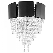 Накладной светильник LUMINA DECO MOLINA LDW 7045-2 BK+CHR цвет плафона/подвески Прозрачный, Хром, цвет арматуры Хром-1