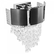 Накладной светильник LUMINA DECO MOLINA LDW 7045-2 BK+CHR цвет плафона/подвески Прозрачный, Хром, цвет арматуры Хром-2
