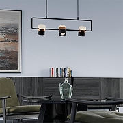 Подвесной светильник LIGHTERA Rudolf LE114L-3B SMART цвет плафона/подвески Белый, Золото, Черный, цвет арматуры Черный-10