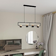 Подвесной светильник LIGHTERA Rudolf LE114L-4B SMART цвет плафона/подвески Белый, Золото, Черный, цвет арматуры Черный-2