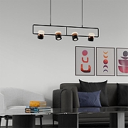 Подвесной светильник LIGHTERA Rudolf LE114L-4B SMART цвет плафона/подвески Белый, Золото, Черный, цвет арматуры Черный-10