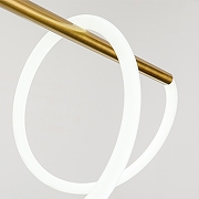 Светильник на штанге LIGHTERA Nyasa LE117L-80GA WIFI цвет плафона/подвески Белый, цвет арматуры Латунь-3