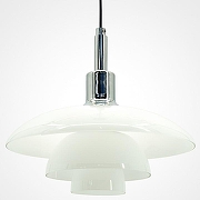 Подвесной светильник LIGHTERA Bacalar LE124L-28C цвет плафона/подвески Белый, цвет арматуры Черный, Хром