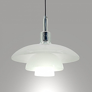 Подвесной светильник LIGHTERA Bacalar LE124L-28C цвет плафона/подвески Белый, цвет арматуры Черный, Хром-1