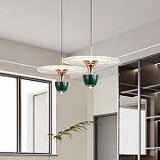 Подвесной светильник LIGHTERA Saimaa LE126L-30GR цвет плафона/подвески Прозрачный, цвет арматуры Зеленый-1