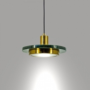 Подвесной светильник LIGHTERA Croix LE129L-20GRB цвет плафона/подвески Зеленый, Медь, цвет арматуры Латунь-1