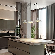 Подвесной светильник LIGHTERA Retba LE135L-18W цвет плафона/подвески Белый, цвет арматуры Латунь-1