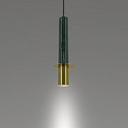 Подвесной светильник LIGHTERA Ohrid LE136L-50GR цвет плафона/подвески Зеленый, Латунь, цвет арматуры Латунь-1