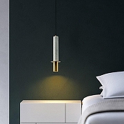 Подвесной светильник LIGHTERA Ohrid LE136L-50W цвет плафона/подвески Белый, Латунь, цвет арматуры Латунь-1