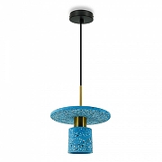 Подвесной светильник LIGHTERA Lawrence LE150L-40A цвет плафона/подвески Голубой, цвет арматуры Черный-1