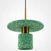 Подвесной светильник LIGHTERA Lawrence LE150L-40GR цвет плафона/подвески Зеленый, цвет арматуры Черный