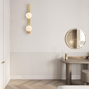 Бра Imperiumloft LEEN leen01 цвет плафона/подвески Белый, цвет арматуры Латунь-1