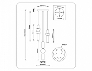 Подвесной светильник Ambrella Light LH LH11026 цвет плафона/подвески Светло-серый, цвет арматуры Черный-6