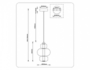 Подвесной светильник Ambrella Light LH LH11057 цвет плафона/подвески Светло-серый, цвет арматуры Черный-6