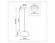 Подвесной светильник Ambrella Light LH LH11083 цвет плафона/подвески Оранжевый, цвет арматуры Латунь-6