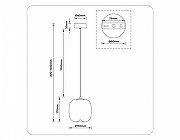 Подвесной светильник Ambrella Light LH LH11092 цвет плафона/подвески Светло-серый, цвет арматуры Черный-7