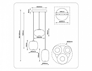 Подвесной светильник Ambrella Light LH LH11105 цвет плафона/подвески Янтарный, цвет арматуры Латунь-7